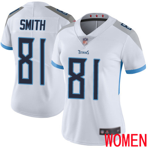 Tennessee Titans Limited White Women Jonnu Smith Road Jersey NFL Football #81 Vapor Untouchable->youth nfl jersey->Youth Jersey